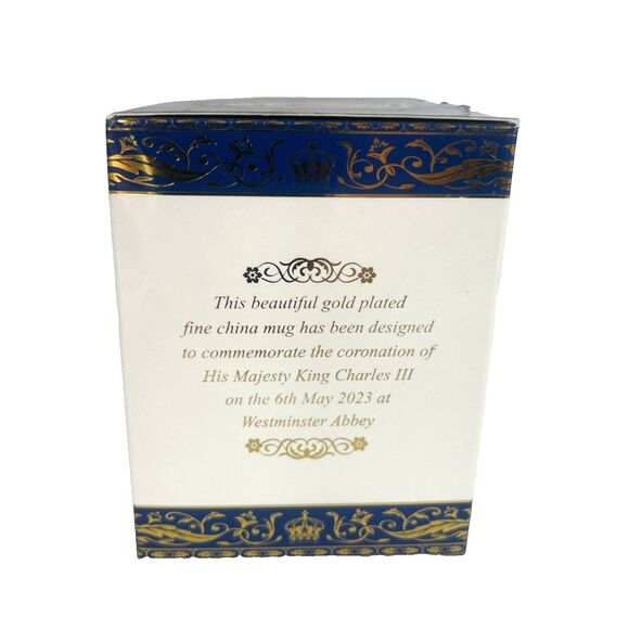 King Charles III Coronation Collectors Lippy Mug Souvenir Elgate Gold Plated NEW - Picture 3 of 7